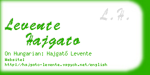levente hajgato business card
