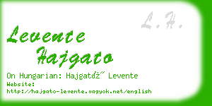 levente hajgato business card